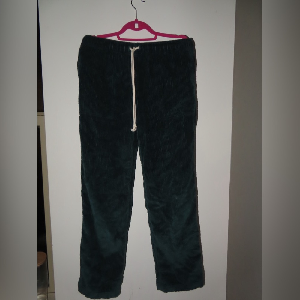 Aerie Dark Green Corduroy Pants